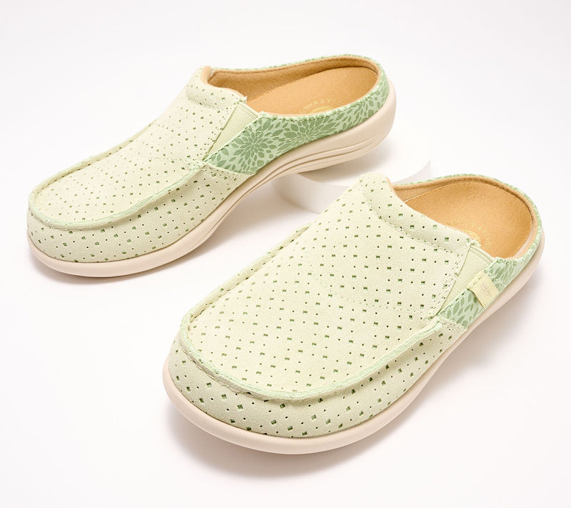 Revitalign Orthotic Memory Foam Suede Mules - Siesta Dahlia — View 12