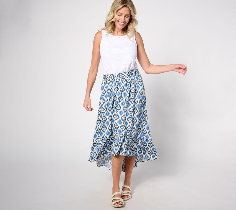 Destination 365 Petite Printed High-Low Beach Skirt — View 9