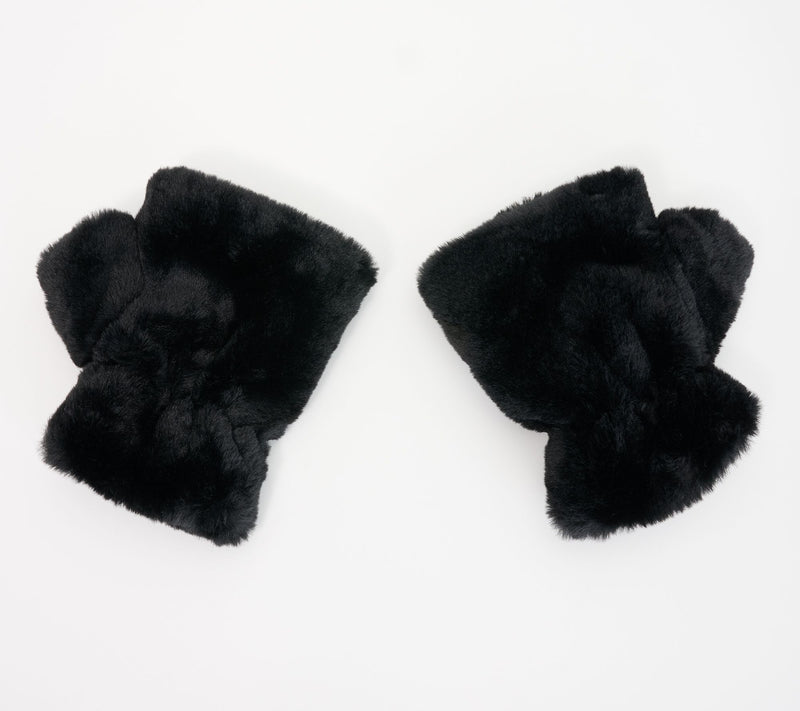 Amiee Lynn Accessories Faux Fur Fingerless Gloves — View 11