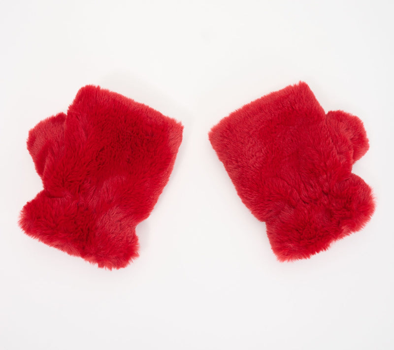 Amiee Lynn Accessories Faux Fur Fingerless Gloves — View 9