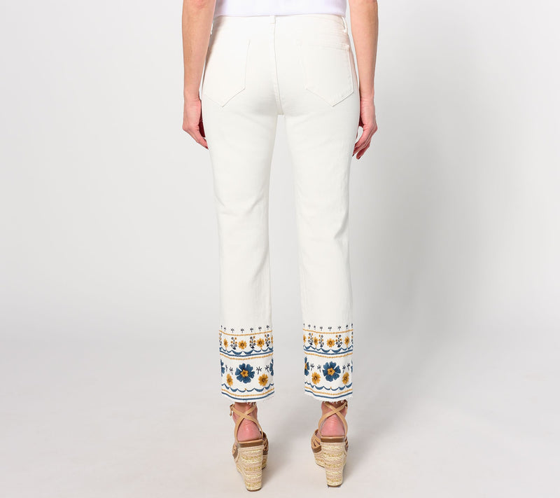 Driftwood Jeans Colette Embroidered Crop Straight Jean-GoldenGate — View 2