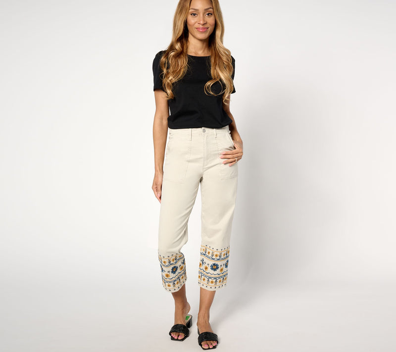 Driftwood Jeans Utility Boyfriend Crop Pant - Golden Gate — View 3