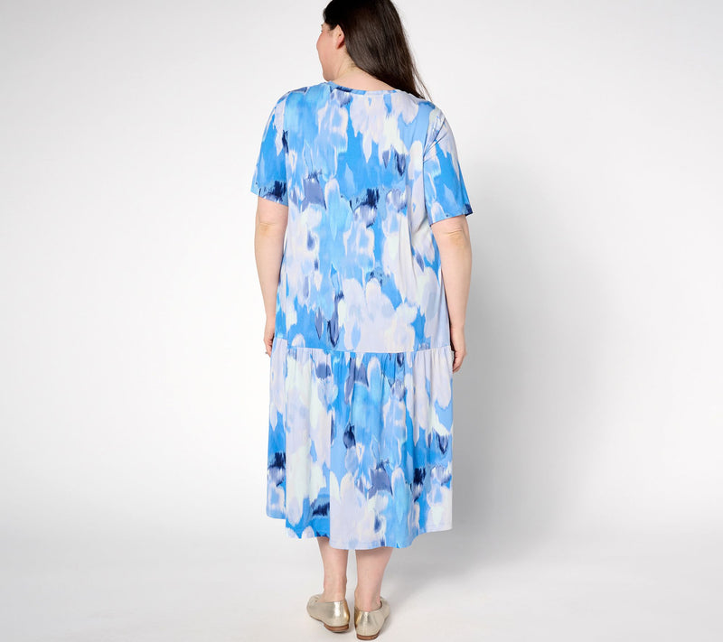 LOGO by Lori Goldstein Regular Rayon 230 Elbow Sleeve Dress — View 10