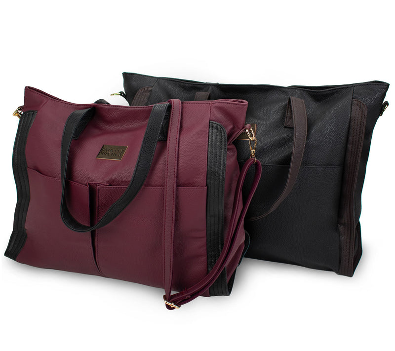 Badgley Mischka Rose XL Vegan Leather Travel Tote Weekend Bag — View 2