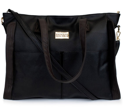 Badgley Mischka Rose XL Vegan Leather Travel Tote Weekend Bag