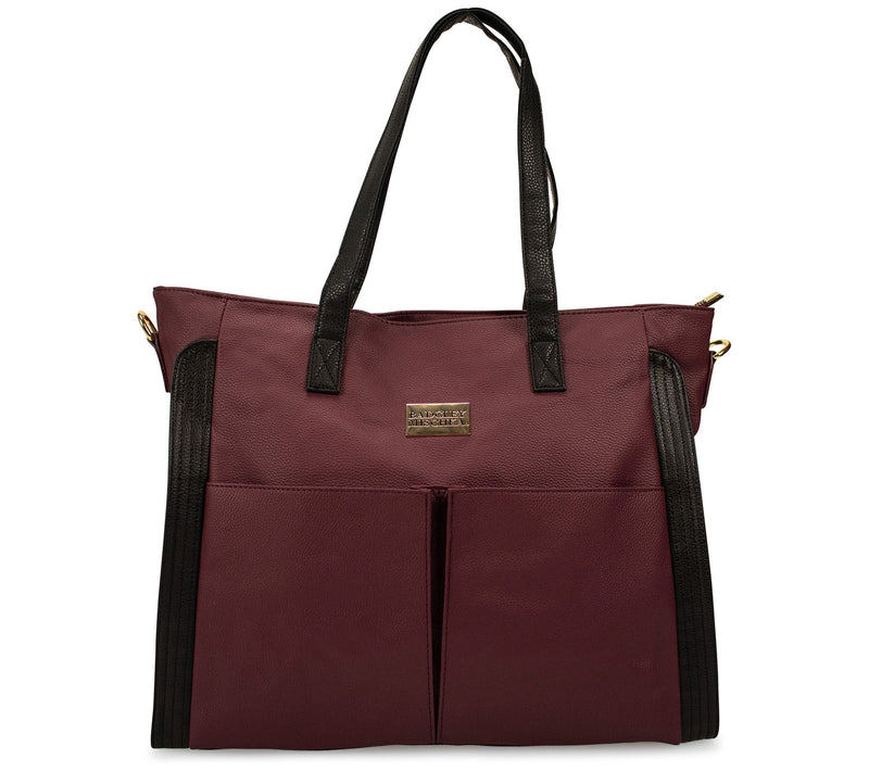 Badgley Mischka Rose XL Vegan Leather Travel Tote Weekend Bag — View 6
