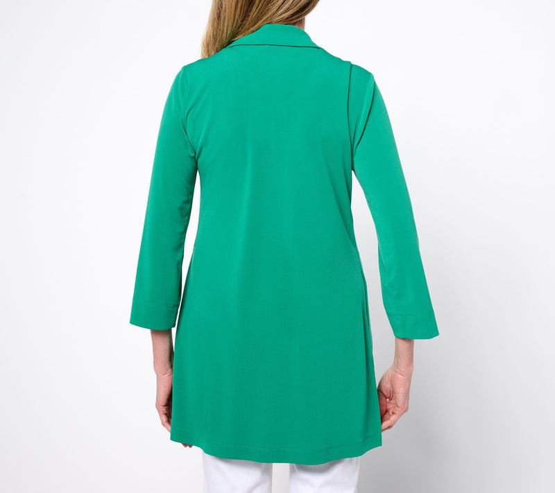 Susan Graver Every Day Regular Liquid Knit Open Front Cardigan — View 14