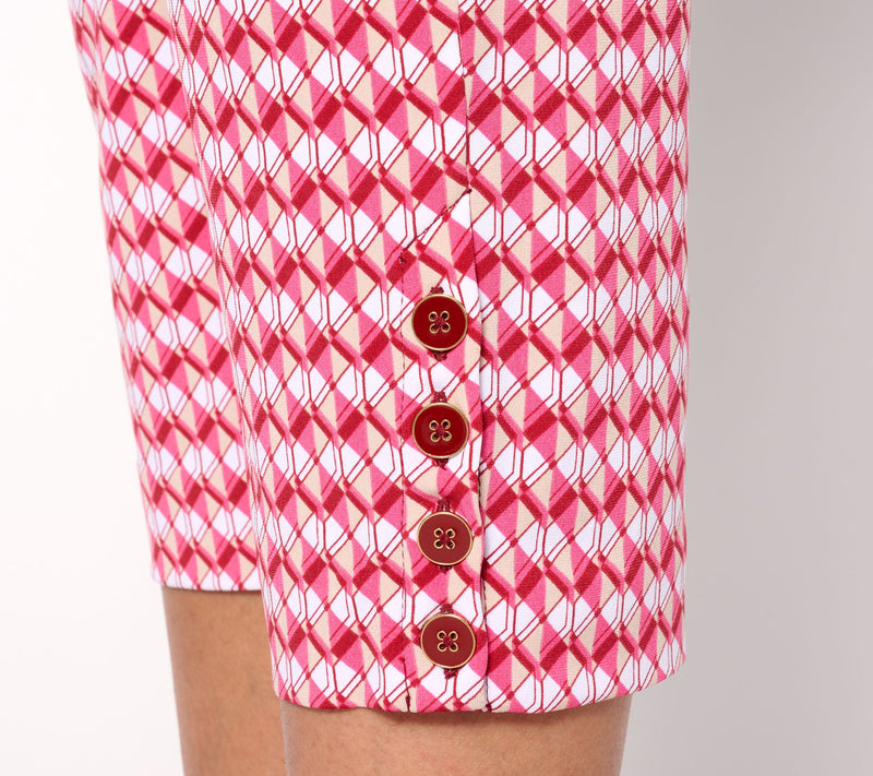 Susan Graver Petite Printed Liquid Knit Ava Slim Leg Crop Pants — View 8