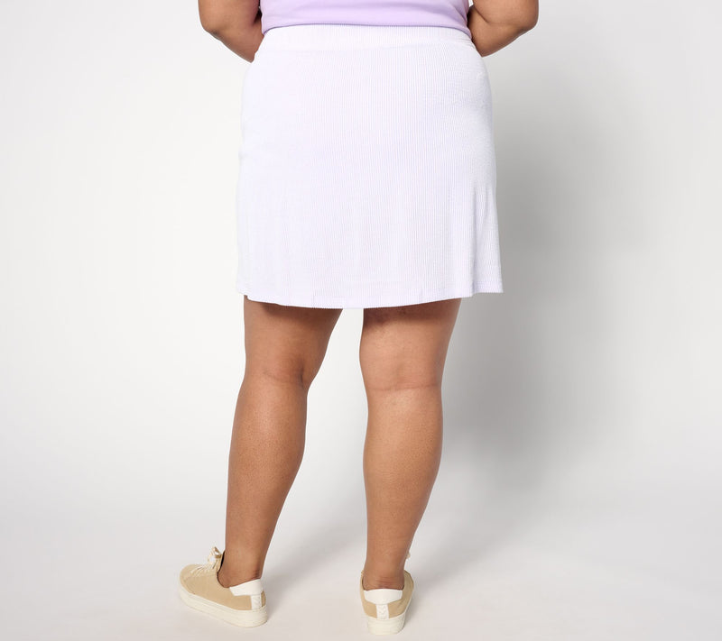 Sport Savvy Petite Seersucker Pull-On Skort — View 12