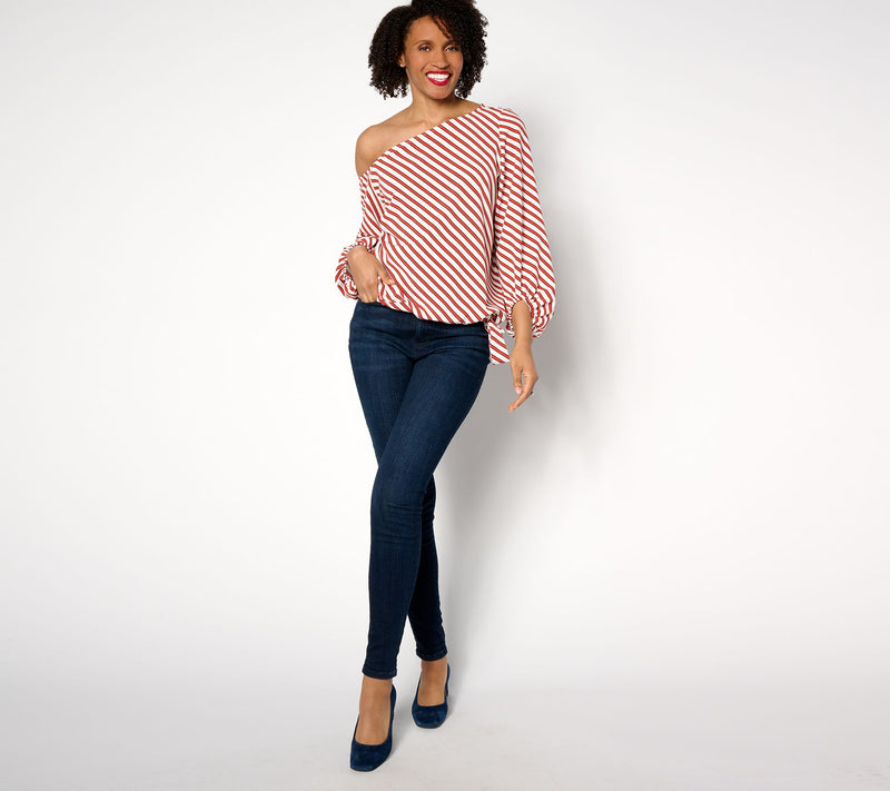 BEAUTIFUL by Lawrence Zarian Off-Shoulder Dolman Sleeve Top — View 3