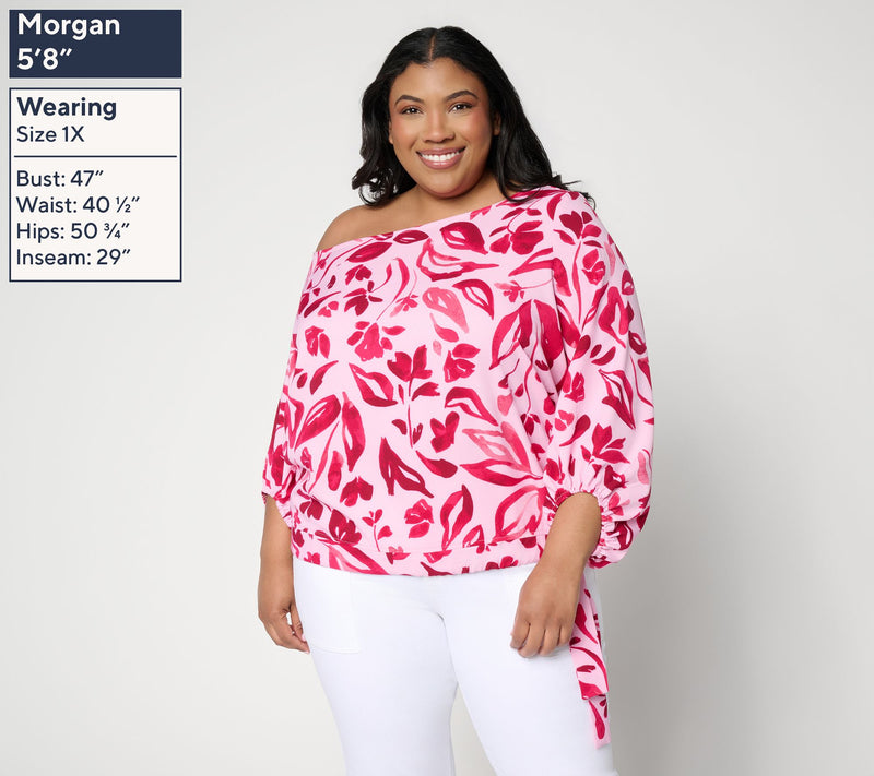 BEAUTIFUL by Lawrence Zarian Off-Shoulder Dolman Sleeve Top — View 2
