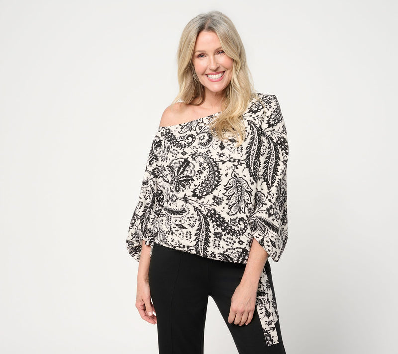 BEAUTIFUL by Lawrence Zarian Off-Shoulder Dolman Sleeve Top — View 23
