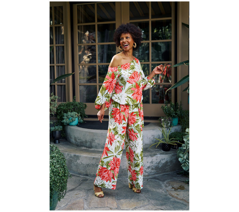 BEAUTIFUL by Lawrence Zarian Petite Pull-On Wide Leg Pant — View 18