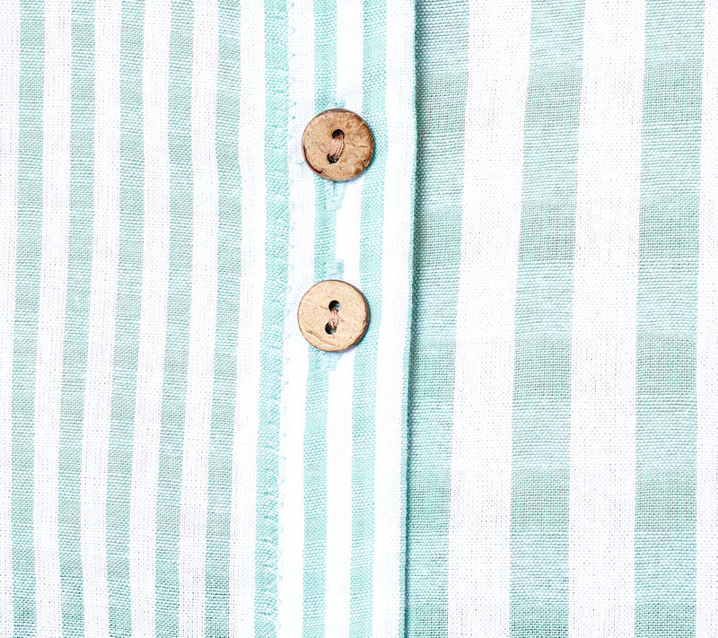 AnyBody Short Puff Sleeve Button Front Woven Shirt — View 4