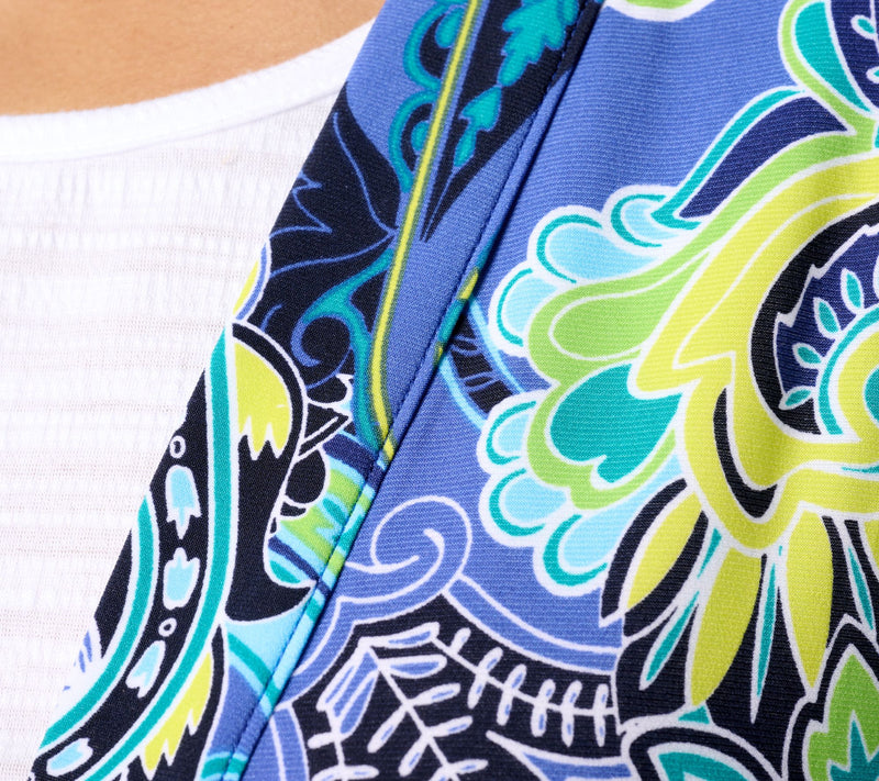Women with Control Como Jersey Petite Printed Duster — View 13