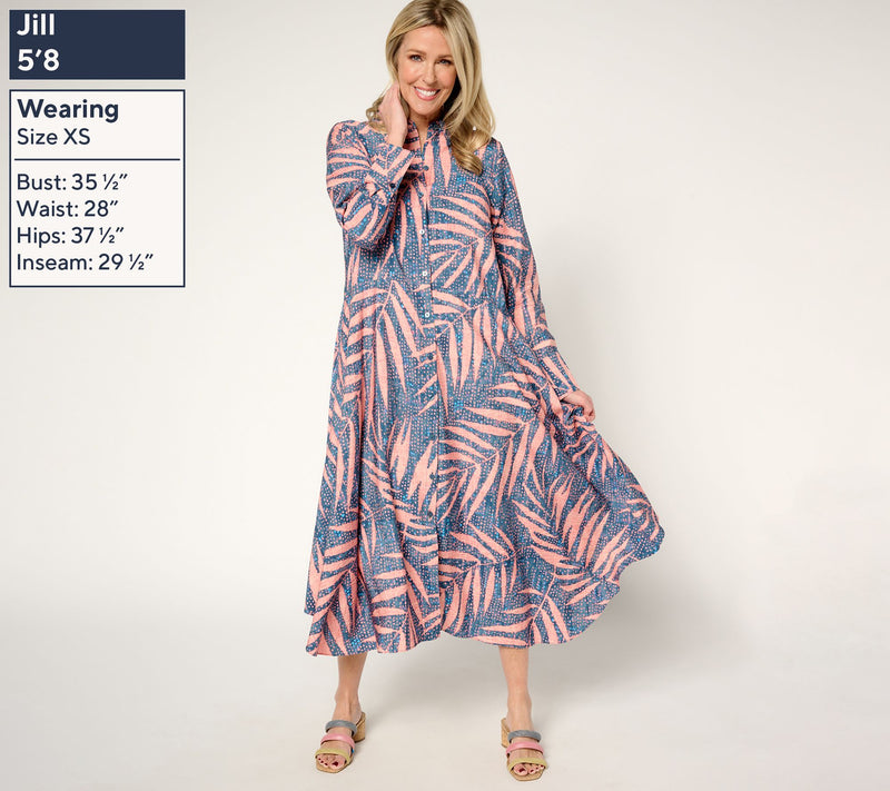 Peace Love World Regular Asymmetric Long Sleeve Dress — View 15