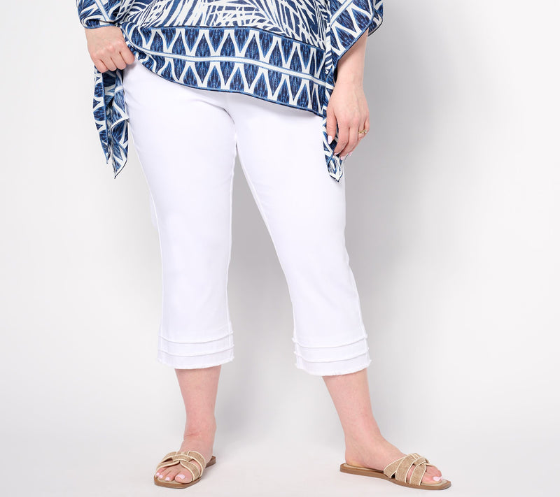 Belle by Kim Gravel Pet TripleLuxe Twill Triple Fray Crop Jean — View 6