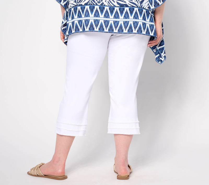 Belle by Kim Gravel Pet TripleLuxe Twill Triple Fray Crop Jean — View 7