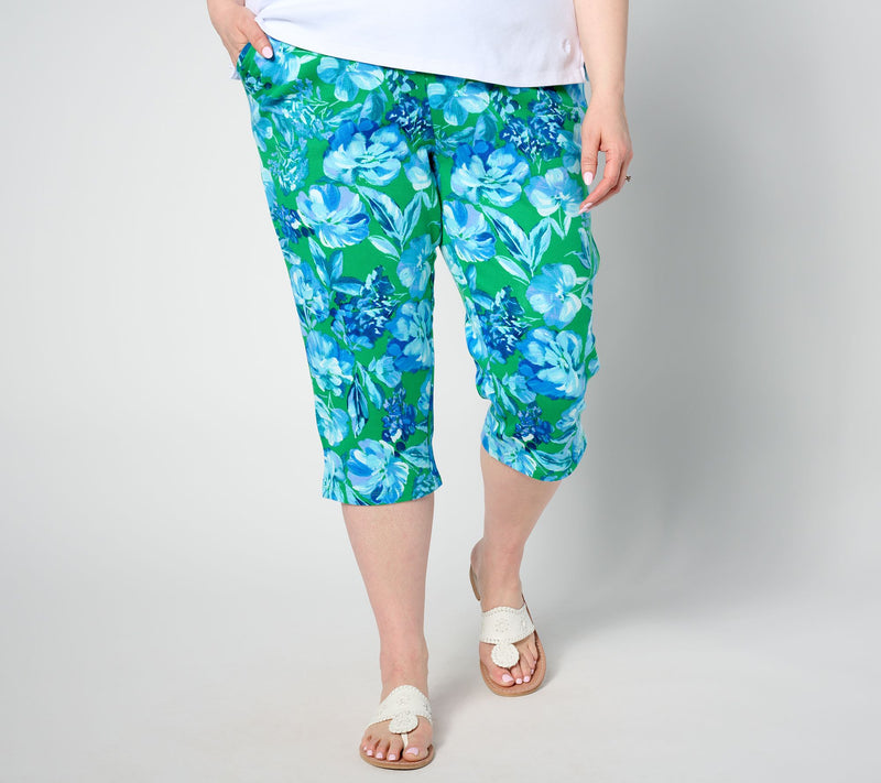 Belle by Kim Gravel Perfect Pique Fresh Picked Capri, Petite — View 5