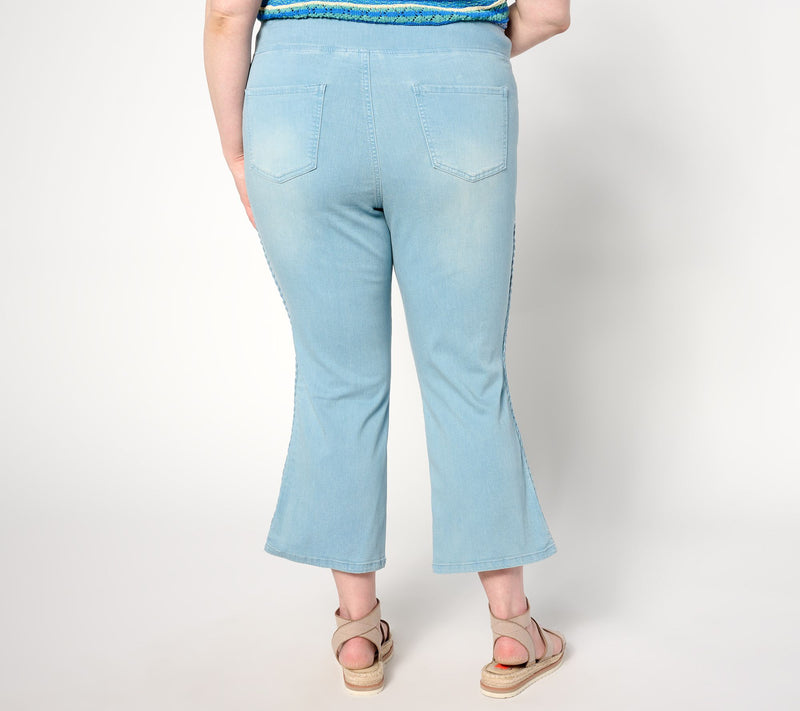 Belle by Kim Gravel Tall TripleLuxe Denim Micro Flare Crop Jean — View 6