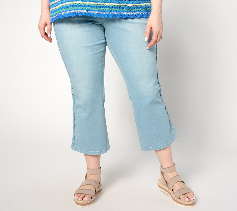 Belle by Kim Gravel Tall TripleLuxe Denim Micro Flare Crop Jean — View 3