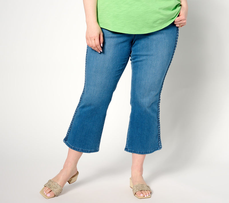 Belle by Kim Gravel Tall TripleLuxe Denim Micro Flare Crop Jean — View 5
