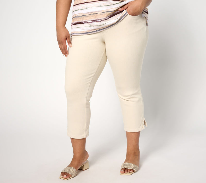Belle by Kim Gravel Flexibelle Pearls Cropped Jean, Tall — View 10