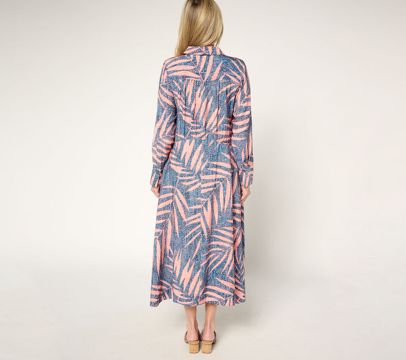 Peace Love World Petite Asymmetric Long Sleeve Dress — View 12