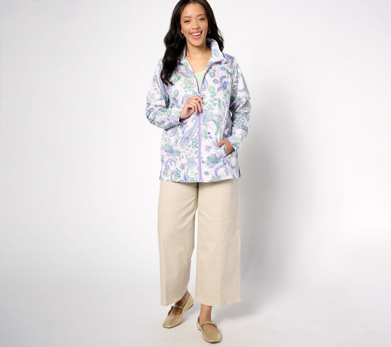 Sport Savvy Woven Packable Jacket with Side Pockets — View 3