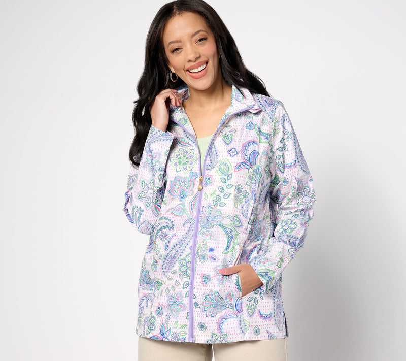 Sport Savvy Woven Packable Jacket with Side Pockets — Main view