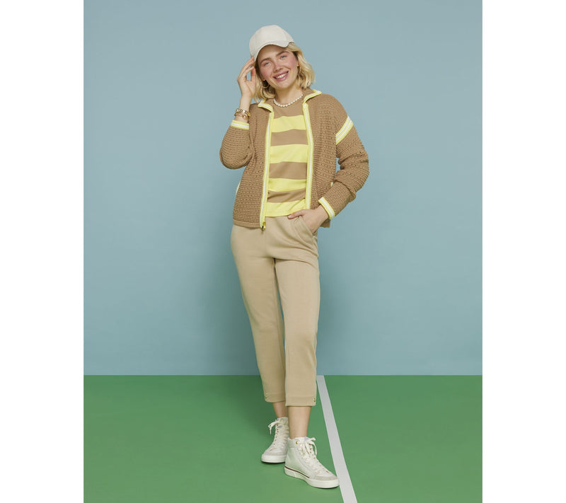 Isaac Mizrahi Live! Clubhouse Crochet Zip Front Sweater Cardigan — View 7