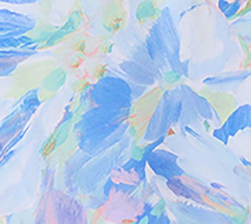 Side Stitch Short-Sleeve Button-Front Midi Dress - Aqua Bloom — View 6