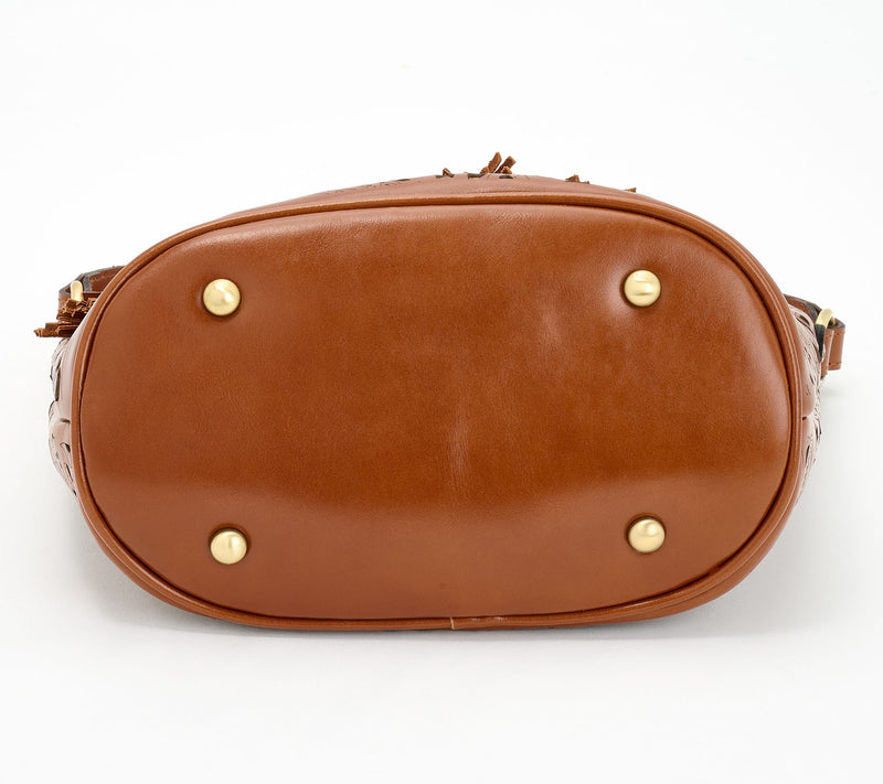 Patricia Nash Floral Cut Out Leather Lynne Bucket Bag — View 7