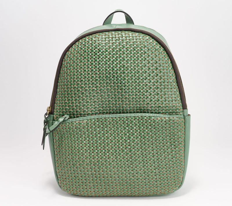 Patricia Nash Woven Leather Turi Backpack — View 12
