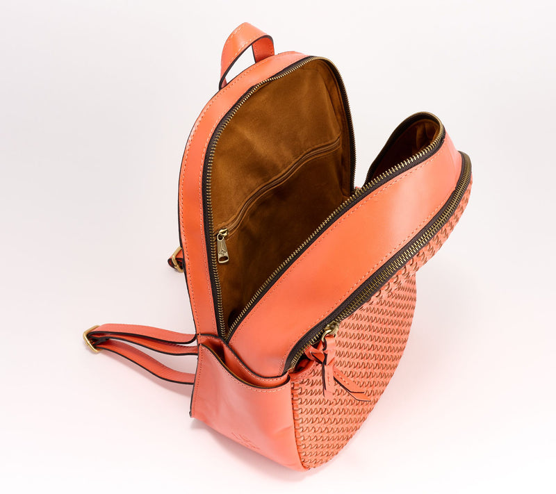 Patricia Nash Woven Leather Turi Backpack — View 8