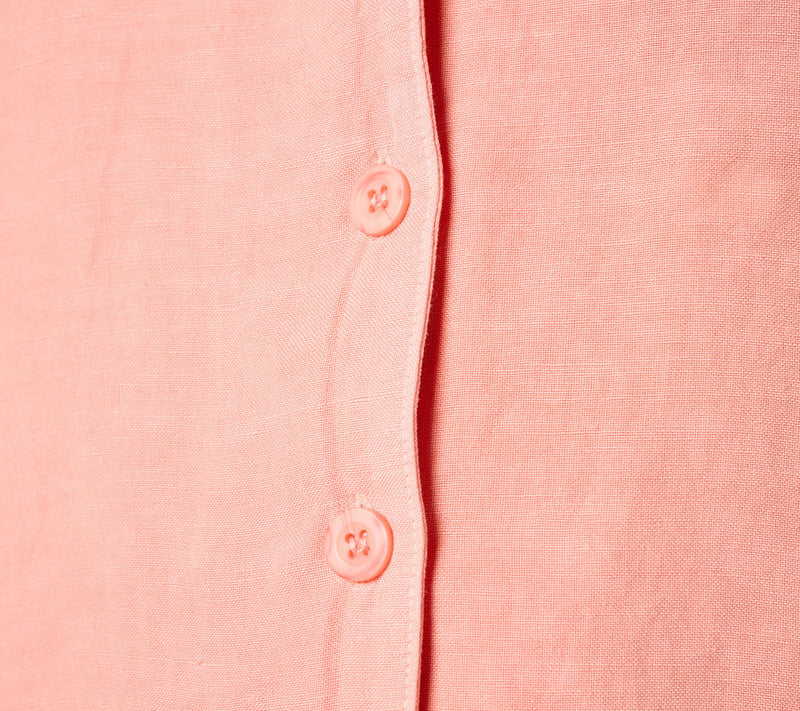 Side Stitch Short-Sleeve Notch Collar Shirt — View 12