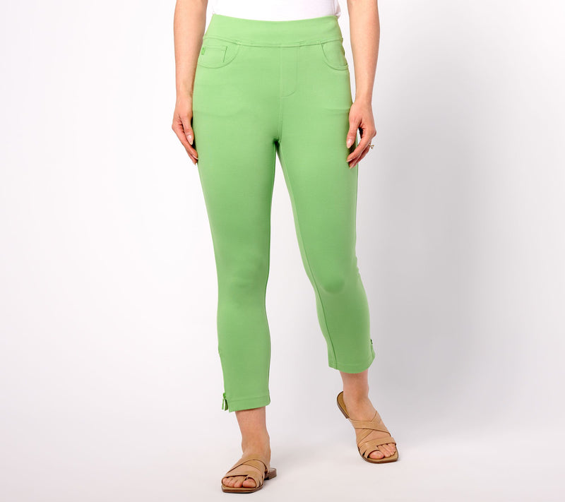 Belle by Kim Gravel Tall Coastal Crop Perfect Ponte Pants — View 7