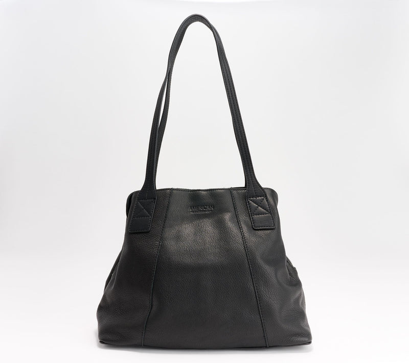 American Leather Co. Ada Triple Entry Leather Tote — View 7
