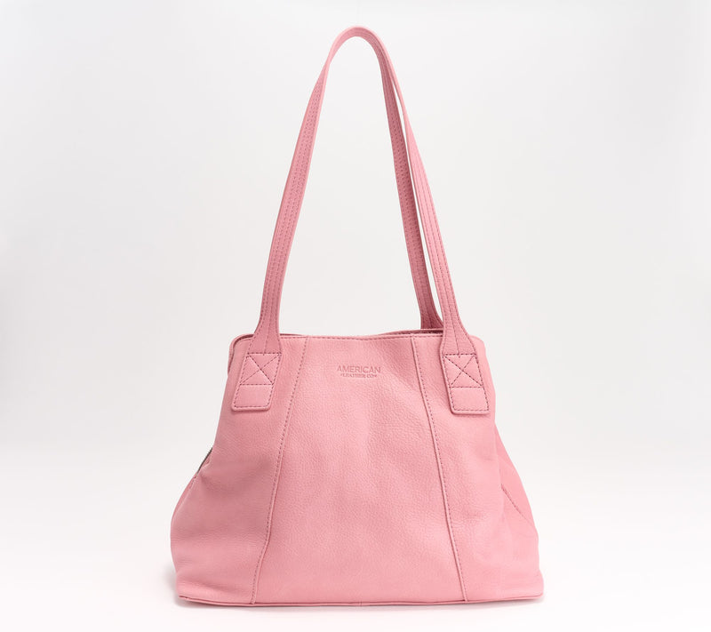 American Leather Co. Ada Triple Entry Leather Tote — View 9
