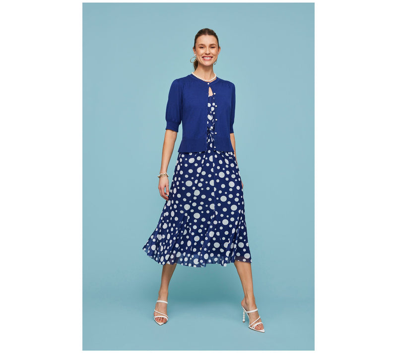 Isaac Mizrahi Live! Always Isaac Silk Blend Elbow Sleeve Cardigan — View 7