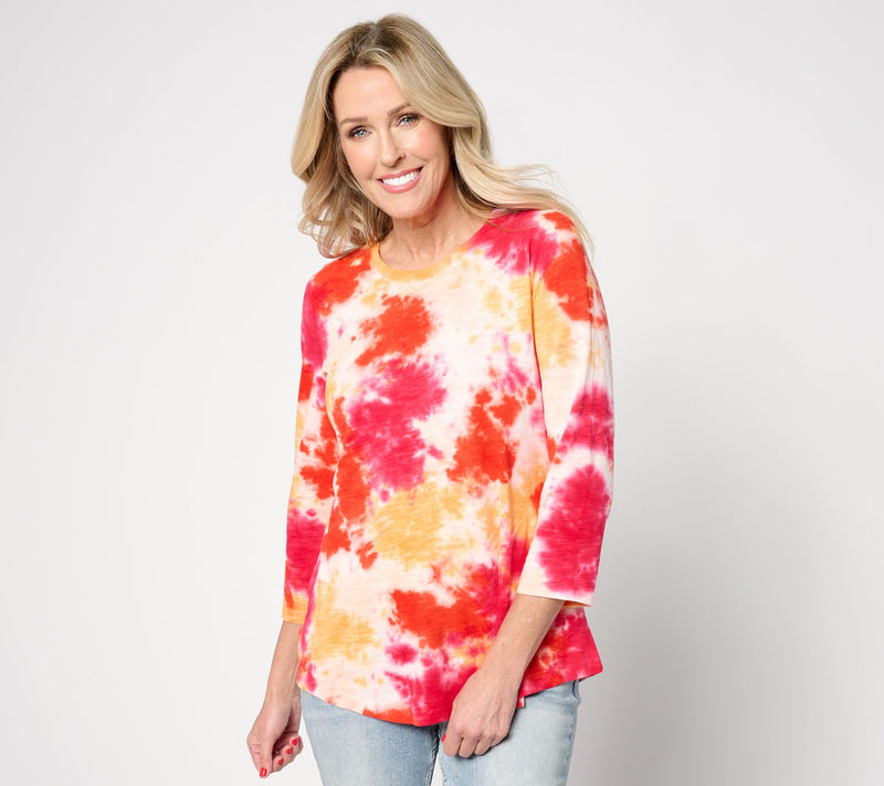 LOGO by Lori Goldstein Cotton Modal Tie Dye Tee — Main view