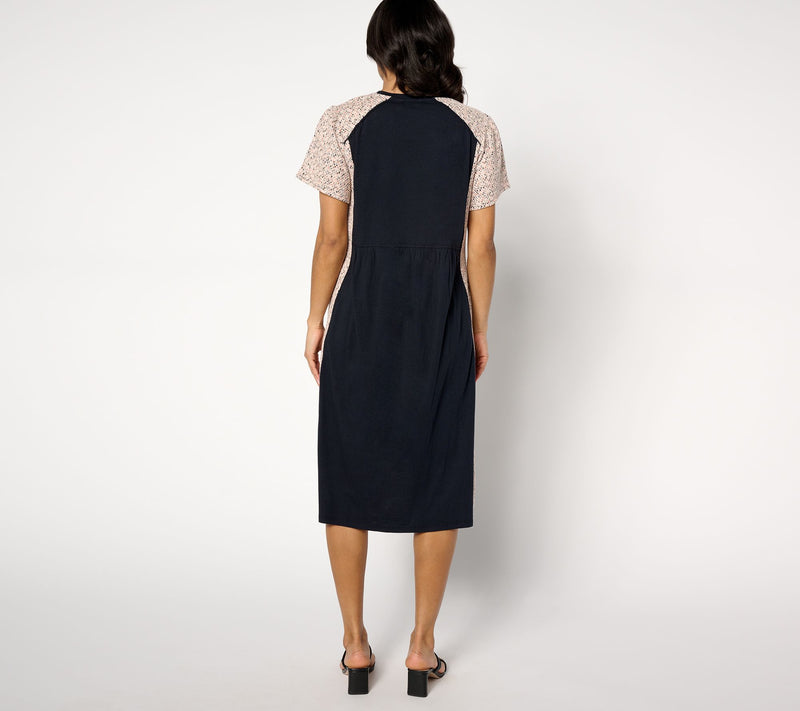 LOGO by Lori Goldstein Petite Dress with Schiffli Embroidery — View 8