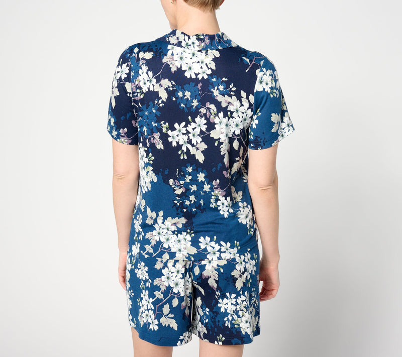 Bumblebella by Jill Martin Dreamy Jersey Notch-Collar Pajama Set — View 2