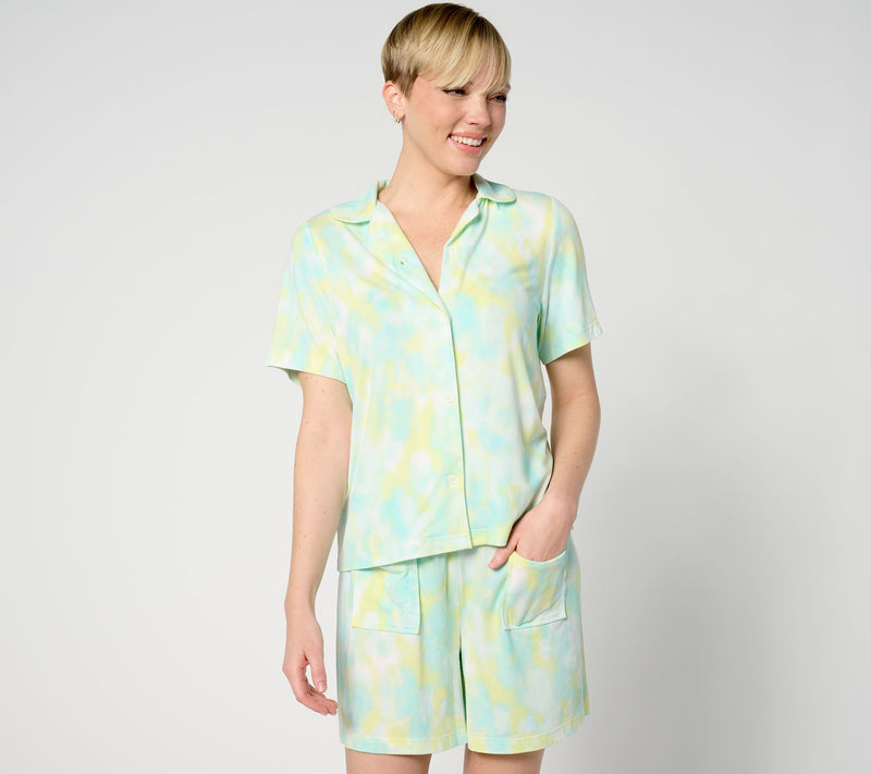 Bumblebella by Jill Martin Dreamy Jersey Notch-Collar Pajama Set — View 10