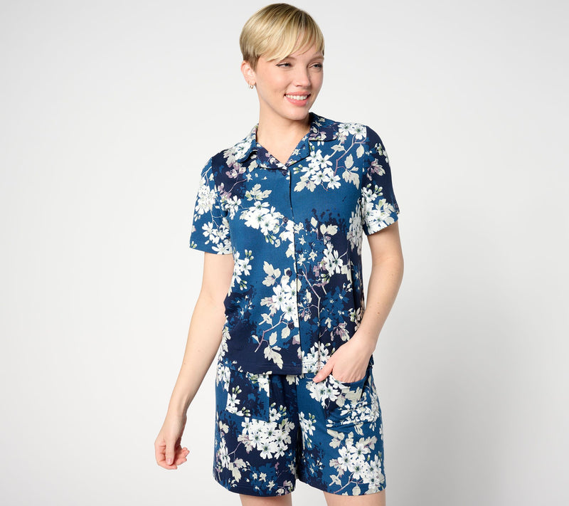 Bumblebella by Jill Martin Dreamy Jersey Notch-Collar Pajama Set — View 14