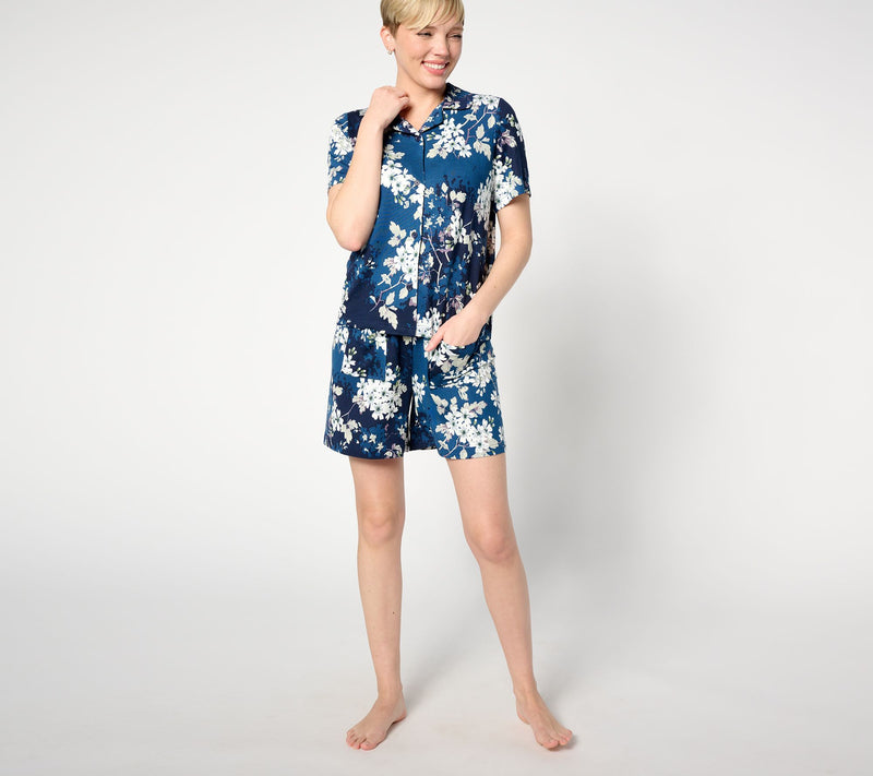 Bumblebella by Jill Martin Dreamy Jersey Notch-Collar Pajama Set — View 3