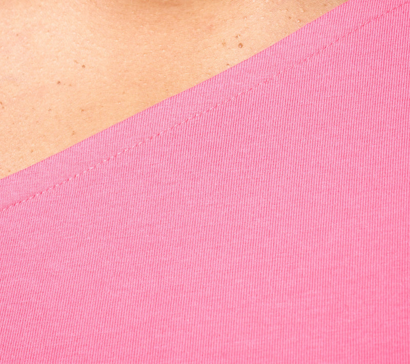 Women with Control Washed Cotton One-Shoulder Top — View 11