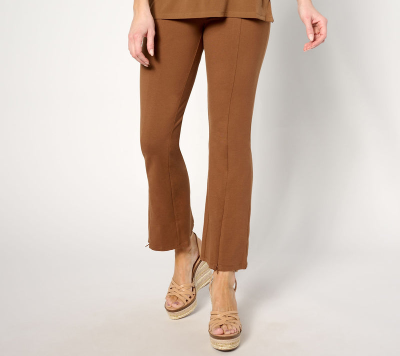 Women with Control Regular Jersey Pants with Zipper Detail — View 7