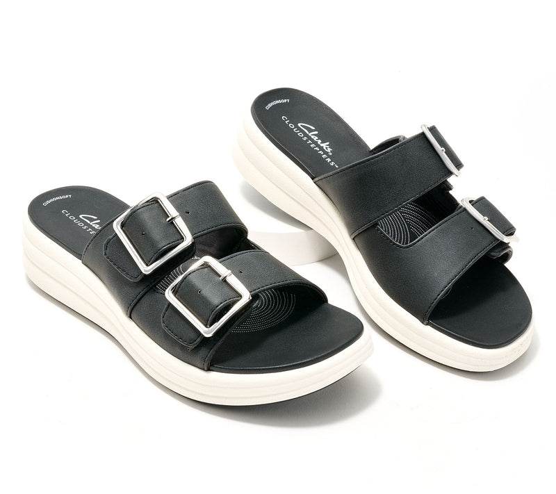 Clarks Cloudsteppers Adjustable Slide Sandals - Drift Buckle — View 13