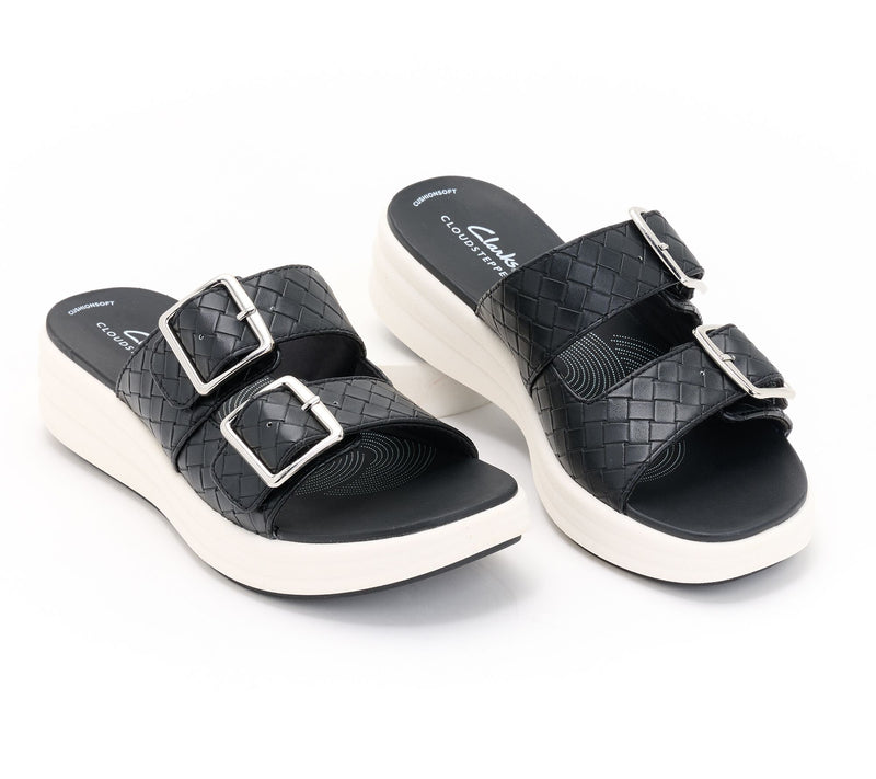 Clarks Cloudsteppers Adjustable Slide Sandals - Drift Buckle — View 5